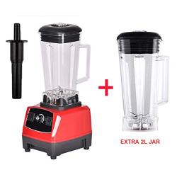 Eu/Uk/Au/Us Plug 3Hp 2200W 2L Commercial Home Professional Smoothies Power Blender Food Mixer Juicer Fruit Processor,Red Extra 2L Jug,Au Plug