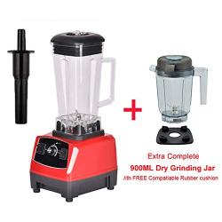 3Hp 2200W 2L Heavy Duty Commercial Professional Smoothie Blender Mixer Juicer Food Processor,Red Extra Dry Jar,Au Plug