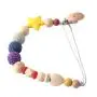 Lets Make 2pc Baby Pacifier Clip Wooden Rattle Bracelet Set Newborn Shower Gift