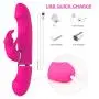 KUKALE Víbrátor Tóy 2 in 1 G Spotter Rábbitt An?l Víbrátor with 7 Modes for Silicone Waterproof Rechargeable