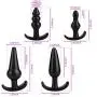 Soft Silicone Toy for Men and Women,Used for Party Club,4 Pcs,Black.