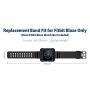 Simpeak Bands for Fitbit Blaze, Rugged Protective Frame Case with Resilient Strap Replacement Bands for Fit bit Blaze Smart Fitness Watch, Large, Black