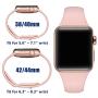 Zekapu Sport Band Compatible for Apple Watch 38mm 42mm 40mm 44mm, Soft Silicone Narrow Slim Sport Replacement Wristband for iWatch Series 5, Series 4, Series 3, Series 2, Series 1 Women