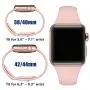 Zekapu Sport Band Compatible for Apple Watch 38mm 42mm 40mm 44mm, Soft Silicone Narrow Slim Sport Replacement Wristband for iWatch Series 5, Series 4, Series 3, Series 2, Series 1 Women