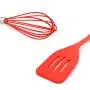 Funwill 5 Pieces Baking Tool Set Red Silicone Scraper Egg Beater Kitchen Baking Egg Tool Silicone Kitchenware Cooking