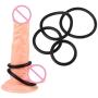 Sixinu 4PCS Cock Ring Silicone Rubber Penis Rings Set Erection Enhancing Cock Rings Penis Sex Toys