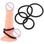 Sixinu 4PCS Cock Ring Silicone Rubber Penis Rings Set Erection Enhancing Cock Rings Penis Sex Toys