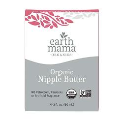 Organic Nipple Butter Breastfeeding Cream by Earth Mama | Lanolin-free, Safe for Nursing & Dry Skin, Non-GMO Project Verified, 2-Fluid Ounce (Packaging May Vary)