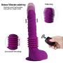 9.05inch Silicone Electric Automatic Thrusting V?brátor with 6 Frequency Patterns and Strong Suction Cup of Wireless Remote Control Women Adult Toy(Purple)