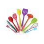 Kitchenware Utensils Set 10 Piece MlticolorPremium Silicone Heat Resistant Non-Stick Cooking Professional Tools