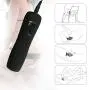Sexbaby 7 Mode Silicone Vibrating Butt Plug Anal Vibrator Sex Toys with Suction Base (Black)