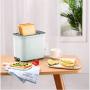 QIN.J.FANG-Kitchen Mini 2 Slices Toaster,Breakfast Machine Home Automatic Toaster With dust cover