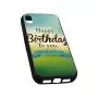 Birthday Decorations Rubber Phone Case,Sincere Greeting Message on Blur Background Celebration Compatible with iPhone XR