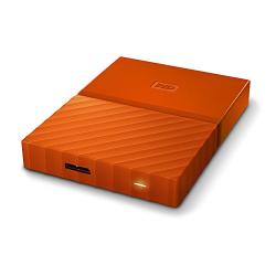 WD 4TB Orange My Passport Portable External Hard Drive - USB 3.0 - WDBYFT0040BOR-WESN