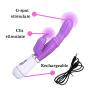 Vibrator G Spot Waterproof Rabbit Silicone RechargeableFemale Toy for Home Body Relaxation Healthy Massage | Vibrateur Femme (Purple)