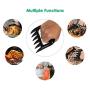 JunbosiKitchenware BBQ Grill Set Silicone Grill 4 Piece Set Silicone Gloves Two Piece Set Brush Clip,Red