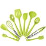 LHWXSXL Kitchen Gadgets, Silicone Kitchenware Set of 10, Nonstick Kitchen Tools Baking Cookware, Black Blue Green Red