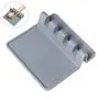 BESTONZON 2PCS Silicone Kitchen Utensil Rest Square Heat Resistant Ladle Fork Mat Spoon Rest Kitchenware Drying Mat (Grey)