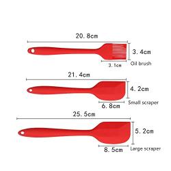 HXZ Silicone Kitchenware Set of 5 Cooking Spoon Shovel Egg Beater Brush Heat-Resistant Non-Stick Kitchen Tools Different Silicone Cutlery Provides Tools to Make Cooking Easier