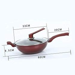 ZPWSNH Frying Pan, Maifan Stone Smokeless Nonstick Pan, Gas Cooker Barbecue Pot