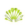 10Pcs/Set Kitchenware Heat Resistant Silicone Kitchen Utensil Set Non Stick Egg Beater Spoon Spatula Oil Brush Cooking Tool Sets,Color