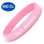 Reminderband Silicone Wristbands - 100 Pack - Personalized Customizable Rubber Bracelets - Customized for Motivation, Events, Gifts, Support, Causes, Fundraisers, Awareness - Men, Women