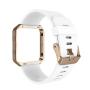Simpeak for Fitbit Blaze Bands with Frame, Silicone Replacement Band Strap with Frame Case for Fit bit Blaze Smart Fitness Watch, Small/Large