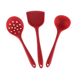 Hjyi Kitchen Cooking tools All-inclusive silicone kitchenware 3-piece silicone cooking spoon shovel set non-stick pot cooking Set