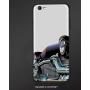 Customized iPhone 6 Case | iPhone 6S Case | Shockproof,Lightweight,Scratch Resistant,Cars,Old Fashioned Automobile Old Timer Antique American Collectors Vehicle Decorative,Black Pale Blue Orange