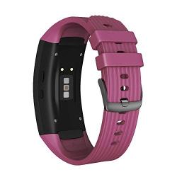 NotoCity Compatible Samsung Gear Fit2 Pro Band Solft Silicone Gear Fit2 Watch Strap for Samsung Gear Fit2 Pro Smartwatch Bands(Light Purple, Large)