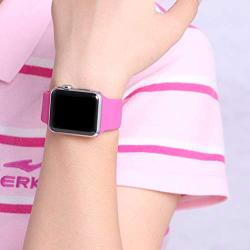 YANCH Compatible with for Apple Watch Band 38mm 42mm 40mm 44mm, Soft Silicone Sport Band Replacement Wrist Strap Compatible with for iWatch Series 4/3/2/1, Nike+,Sport,Edition
