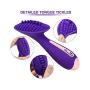 Zripool Stimulator with Silicone Ticklers for W?mén Waterproof ClitSports Massager with 8 Strong Vibrantor Modes Six Toy
