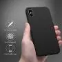 for iPhone X Case, OTOFLY [Silky and Soft Touch Series] Premium Soft Silicone Rubber Full-Body Protective Bumper Case Compatible with Apple iPhone X(ONLY) - Black