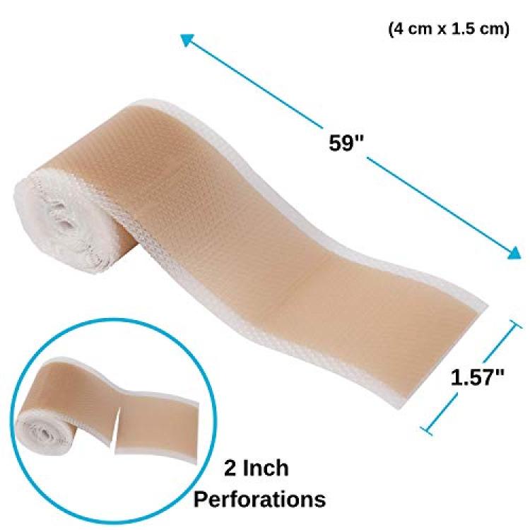 Houseables Soft Silicone Tape, Scar Treatment Sheets, 1.57” x 59”, Nude