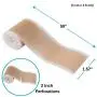 Houseables Soft Silicone Tape, Scar Treatment Sheets, 1.57” x 59”, Nude, with 2” Perforations, Flexible, Medical Grade for Surgery, Keloids, Burns, Sensitive Skin, Wound Protection, Healing Gel Patch