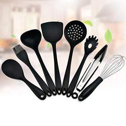 Silicone Spatula Set Heat-Resistant Spatula Kitchen Utensils Set of 8 Kitchenware Cooking Spoon Shovel Kitchen Supplies, gray