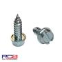 Four (4) Blue License Plate Screws - Zinc Plated Fasteners for Securing License Plates, Frames, and Covers on Domestic Cars and Trucks That Use Nylon Screw Insert Retainers (Blue Zinc Plated)
