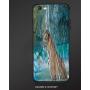 Case for Apple iPhone 6 and iPhone 6s 4.7-Inch,Shock-Absorption Bumper Cover,Tiger,Feline Beast in Pond Searching for Prey Sumatra Indonesia Scenes Decorative,Turquoise Light Brown Black