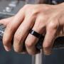 ThunderFit Mens Silicone Rings 7 Rings / 4 Rings / 1 Ring - Brushed Top Beveled Edges Rubber Wedding Bands 6.35mm Wide - 2mm Thick