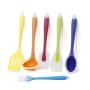 Jdeepued Silicone kitchenware 6 Piece Silicone Kitchen Utensils Set Heat Resistant Multicolor Cooking Set Silicone Kitchen Utensils (Color : Multi-Colored, Size : 6 Piece Set)
