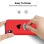 iPhone X Silicone Case, XSHNUO Liquid Silicone Gel Rubber Ultra Thin Case with Soft Microfiber Cloth Lining Cushion for Apple iPhone X (2017) 5.8 inch (Red)