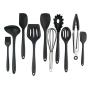 Best Design 10pcs Set Temperature Silicone Kitchenware Cooking Utensils Oil Brush, Cooking Spoon Silicone - Silicone Oil Bottle Brush, Baking Brush In Bakeware, Silicone Cooking Spoon