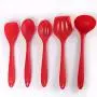 Silicone Kitchenware Set Of 5, Cooking Tools, High Temperature Silicone Cookware, Non-Stick Pan Easy To Clean Kitchen Baking Tool Set