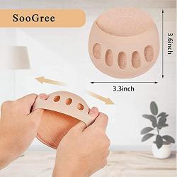 SooGree Ball of Foot Cushions (5Pairs) - Metatarsal Pads Invisible Socks for Women and Men Soft Foot Pads for Ball of Feet Reusable Cushions for Runners Prevent Pain and Discomfort