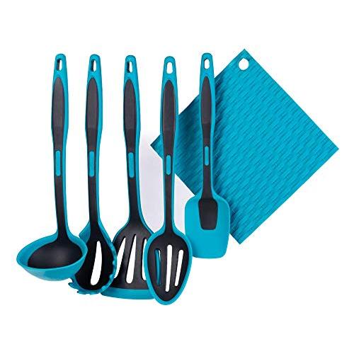 LAPEGO Premium Kitchen Cooking Utensil Set - 6 piece Silicone Kitchenware Non-Stick Cooking Tools - Silicone Cooking Kitchen Spatula Set - Silicone Kitchen Utensil Set - Heat Resistant Dishwasher Safe