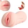 IOGHO 2 In1 Mens Deep Throat, V?brating Orál Cup, 100% Safe Silicone for Man Self Pleasure for Men Enhancement Exercise Sucking Endless Pleasure, Adullt Toys for Men