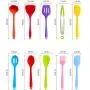 YWT 10 Piece Silicone Kitchenware Set Non Stick and Heat Resistant Kitchen Accessories Suitable for Cooking and Baking Antibacterial Easy to Clean No BPA Dishwasher Safe