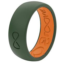 Groove Life - Silicone Ring for Men and Women Wedding or Engagement Rubber Band with Lifetime Coverage, Breathable Grooves, Comfort Fit, and Durability - Original Solid