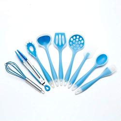 SKYyao Kitchen utensil set Environmental protection Translucent Silicone kitchenware 9 piece non-stick pot cooking Set Silicone