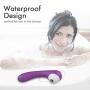 2 in 1 Multi-Functional Electric Wand Massager 9 Levels Silicone Portable Waterproof Sucking Vibration Relaxing Toy